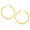 10k Yellow Gold Polished Hoop Earrings (40 mm)